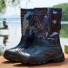 Work Boots for Men Waterproof  Spring New Non-slip Fishing Boots Comfortable Farm Men Boots Winter Plus Cotton Rain Boots