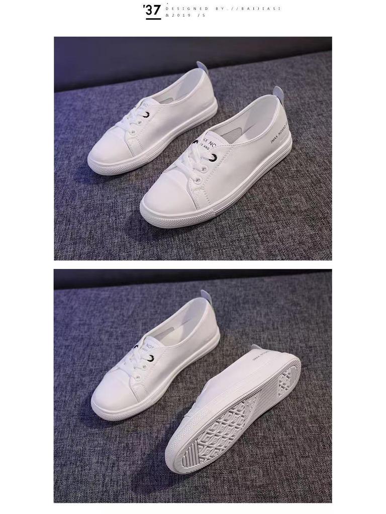 2025 Été Chaussures Plates Blanches Polyvalentes à Enfiler pour Femmes - Fines, Peu Profondes, Élégantes et Confortables.