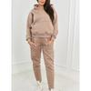 Módní dámská dvoudílná mikina na zip a široké tepláky, ležérní souprava