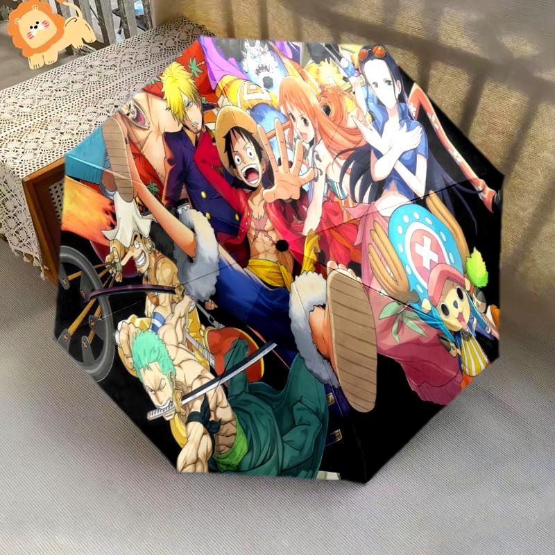 

ONE PIECE Fashionable Auto-Open Folding Umbrella, 8 Ribs Sunshade, Plastic Handle, Perfect Holiday Gift -HYQ5