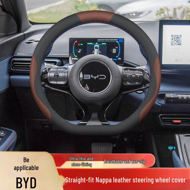 Steering Wheel Cover for BYD Dolphin, Seagull, Seal 06, Sea Lion 0507, Destroyer E3-e9, D1