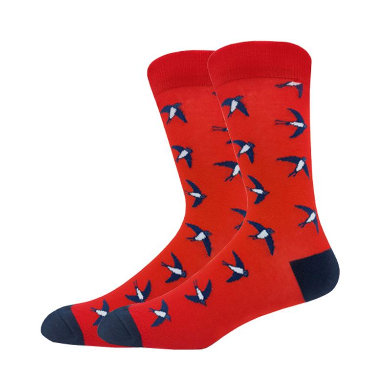 Modă Bărbați Toamnă Iarnă Șosete Skateboard Fericit Creativ Pinguin delfin rechin koala Șosete Noutate Echipaj Amuzant Șosete Bărbătești
