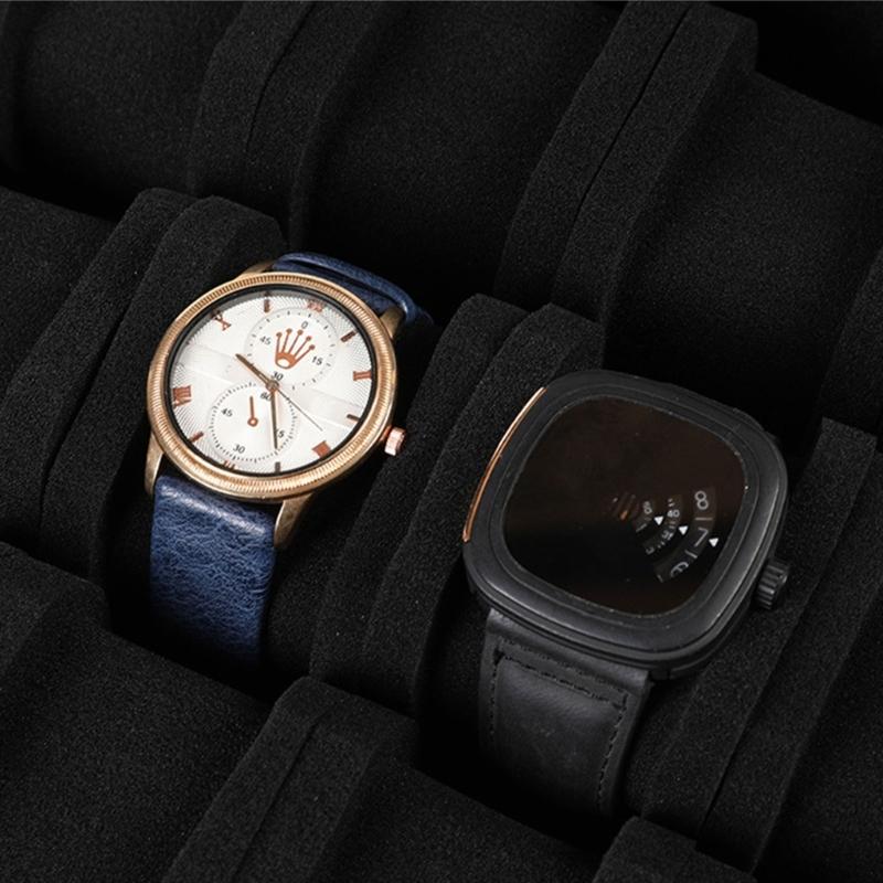 Hard Watch Roll Organizers With Foam Cushions To Prevent Movement Portable Accessory for Travel or Home Display Use