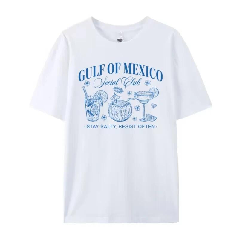 del Golfo do mujer camisetas de mocamisetas Retro para vacaciones en la playaregalo superior Liberal