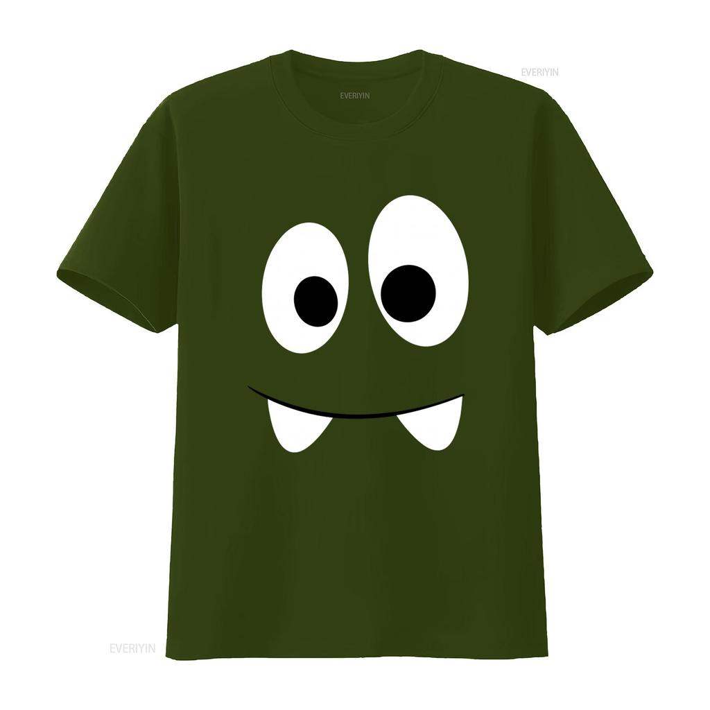 Schreckliches Monster Herren T Shirt Cool Cartoon Eyes Design for Men Vintage Washed Fashion Graphic Streetwear Stretched
