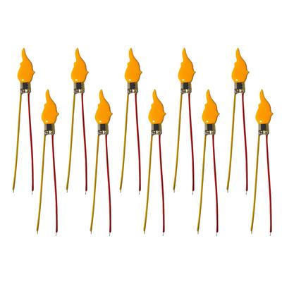 3/5/10 Stück 3V LED Flammeneffekt Glühbirne 2200K Diode Flammen-LED Filament Glühbirne Zubehör für Halloween Weihnachtsdekoration