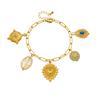 316L Stainless Steel Vintage Palace Enchase Heart Flower Charm Bracelet For Women Lady Fashion New Jewelry Glamorous