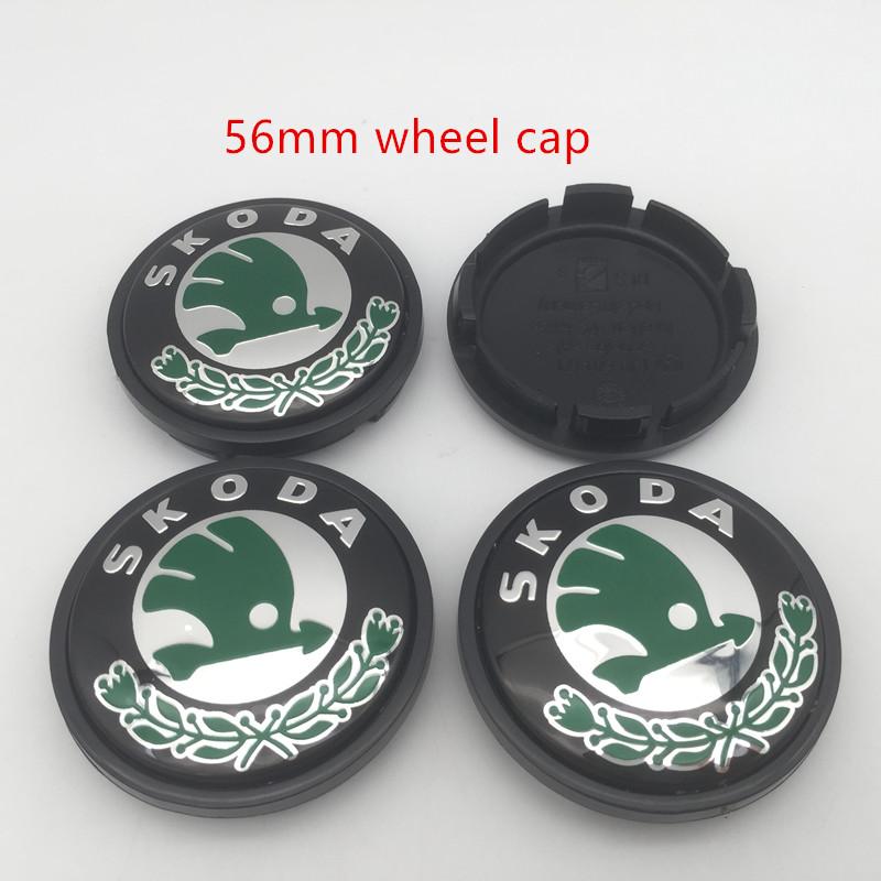 ABCDGE1 20pcs 3D 56mm 65mm For Skoda Car emblem Wheel hub Center Cap Badge covers sticker Decals Styling accessories