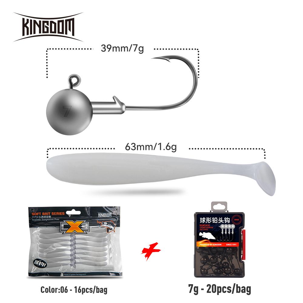 

Королевство 20 шт., джиг-головка, мягкие приманки, комбинированная рыболовная приманка, 50 мм, 63 мм, 5 г, 7 г, приманки для червей, искусственные приманки, джиг-приманка для плавания, вобливная приманка с Т-образным хвостом, рыболовные снасти, приманка д