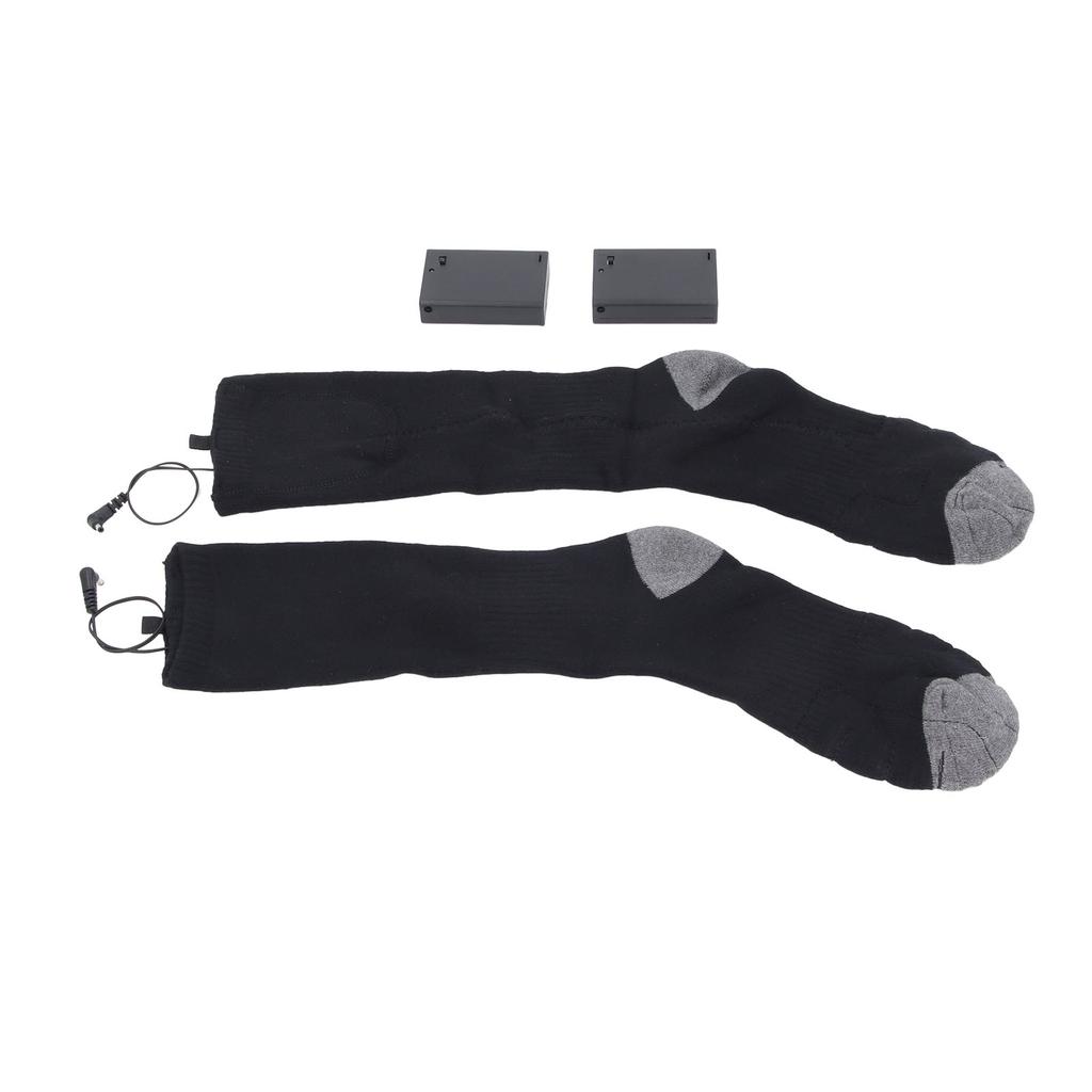 Electric Heated Socks Men Women Rechargeable 2 Sided Heating Washable Portable for Skiing Hiking Camping Uniform Size