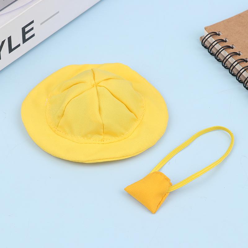 Mini Doll Hat For Dollhouse Miniature 10Cm Doll Color Match Hats Kawaii Cute Bag Dolls Accessories For Kids Girls Toys