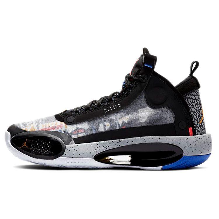 Jordan Air Jordan 34 Low EP Abrasion Resistant Breathable Mid top Basketball Shoes Black White Unisex CZ7742-008