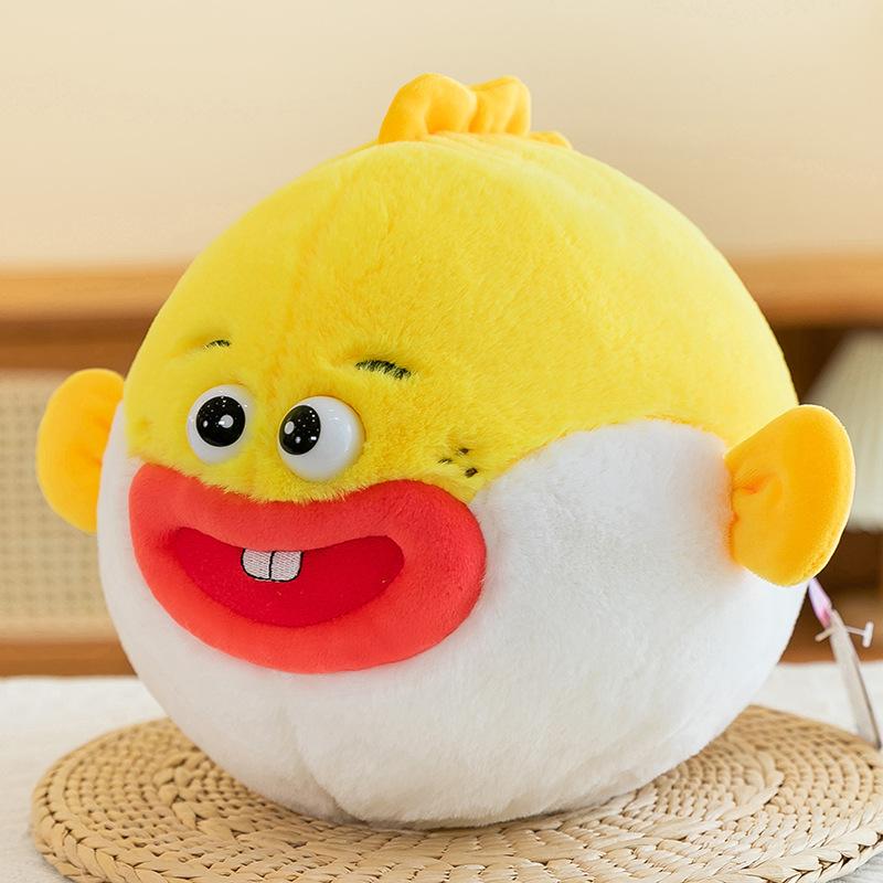 Clown Fish Doll Angry Puffer Fish Grab Machine Doll Children Comfort Pillow Activity Gift Doll Plush Toy