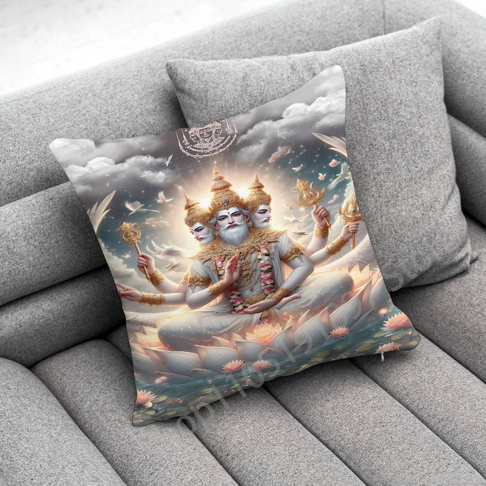 Indie Pán Šiva Brahma Višnu Povlak na polštář Pro 55x55cm 40x40cm 45x45cm 50x50cm 30x30cm Čtvercový kancelářský povlak na polštář
