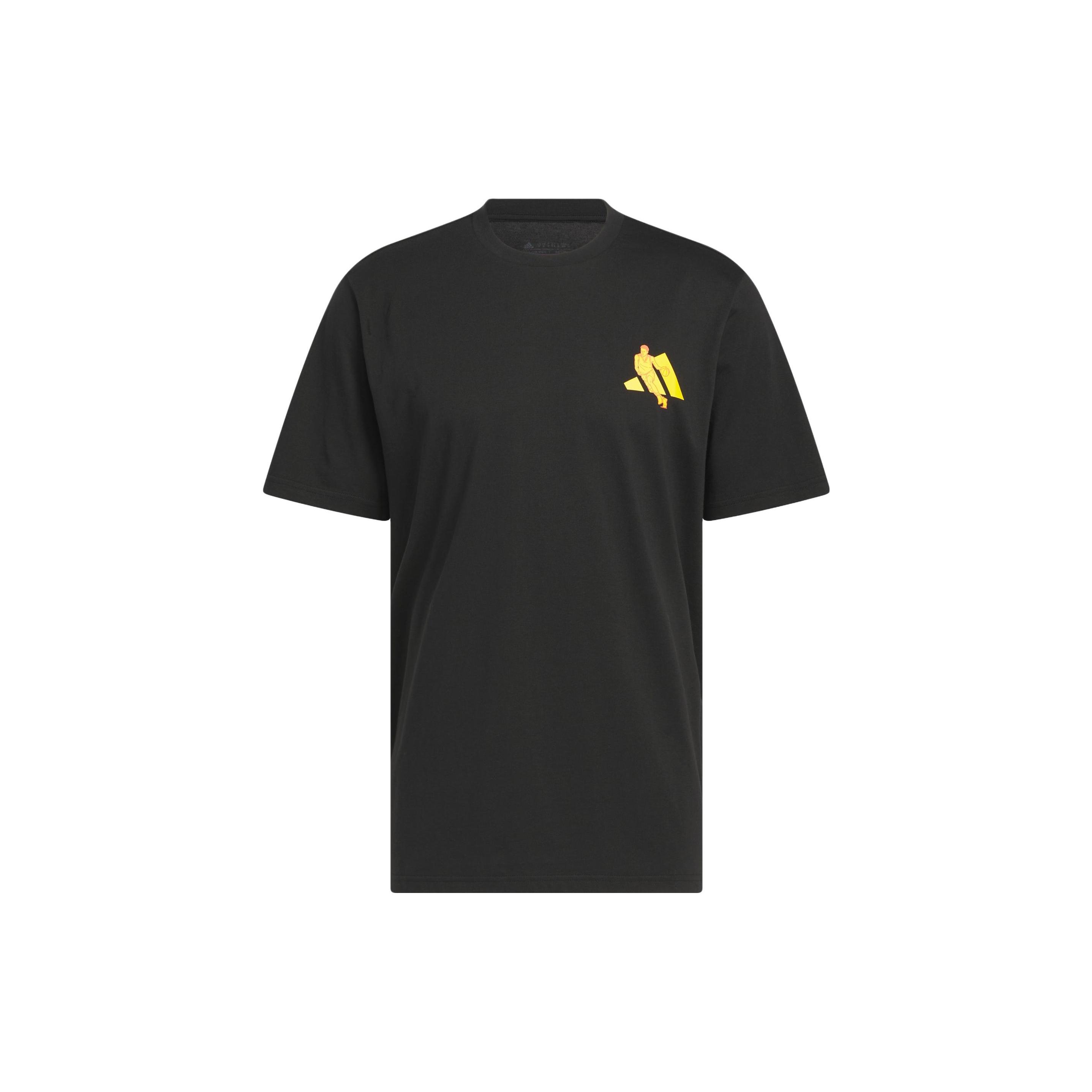 adidas Trae Icons Graphic T-Shirt Black Yellow Men s IL9479 S