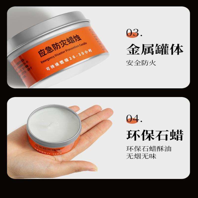 1Pc Emergency Disaster Prevention Candles Smokeless and Odorless Power Outages Household Emergency Lighting Spare Candles Long-term Household Candles