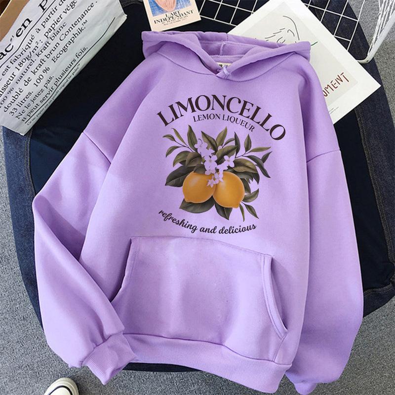 Limoni Di Amalfi Zitronen Grafik Hoodies Damen Herren Neue Trend Kollektion Sweatshirt Mode Schriftzug Pullover Streetwear Kleidung