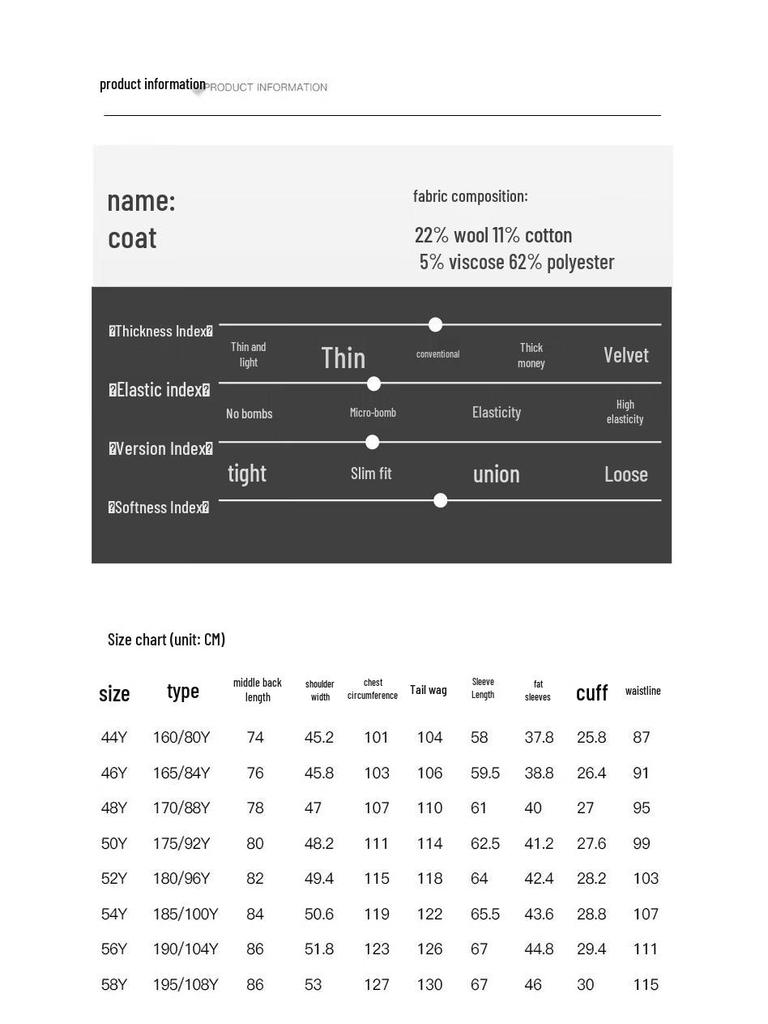 Caizi Men's Hooded Slim Fit Plaid Wool Blend Overcoat