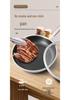 316L Stainless Steel Frying Pan for Home Use, Flat Bottom, Non-Coated, Ideal for Steak and Fried Eggs, Compatible with Induction and Gas Stoves