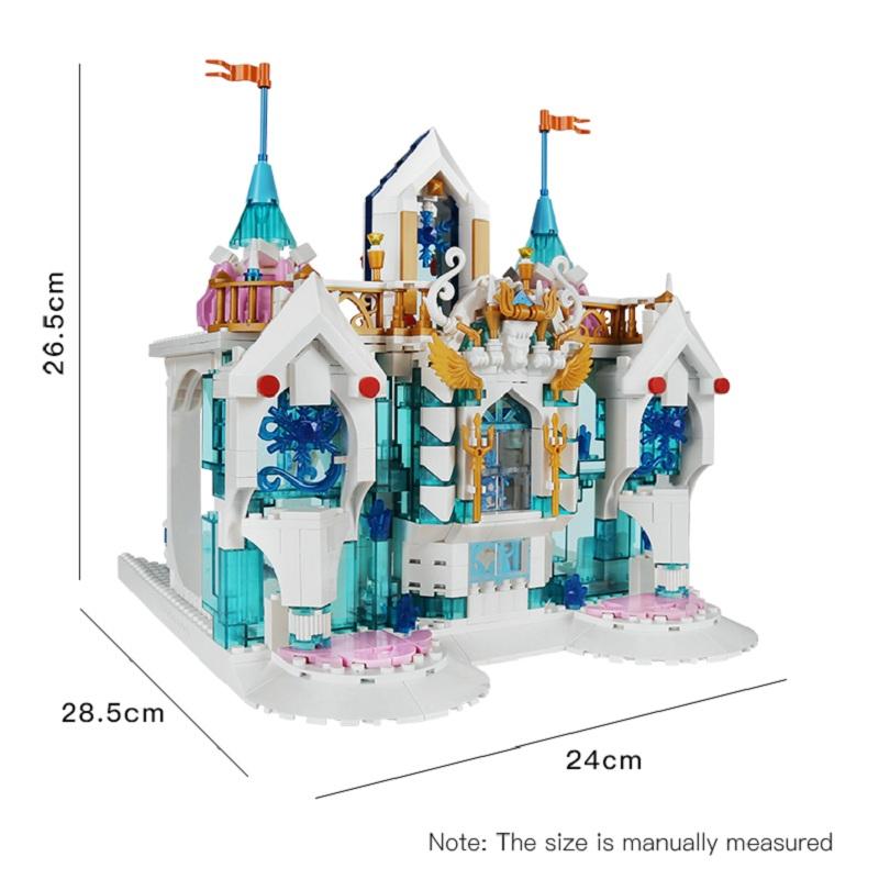 MOULD KING Bausteine Kreative Die MOC Schnee Palast Burg Modell Montage Ziegel Kinder Pädagogisches Spielzeug Weihnachten Geschenke