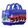 (5pcs In A Pack) Christmas Model A Red Old Man Snowman Thickened Non-woven Tote Bag