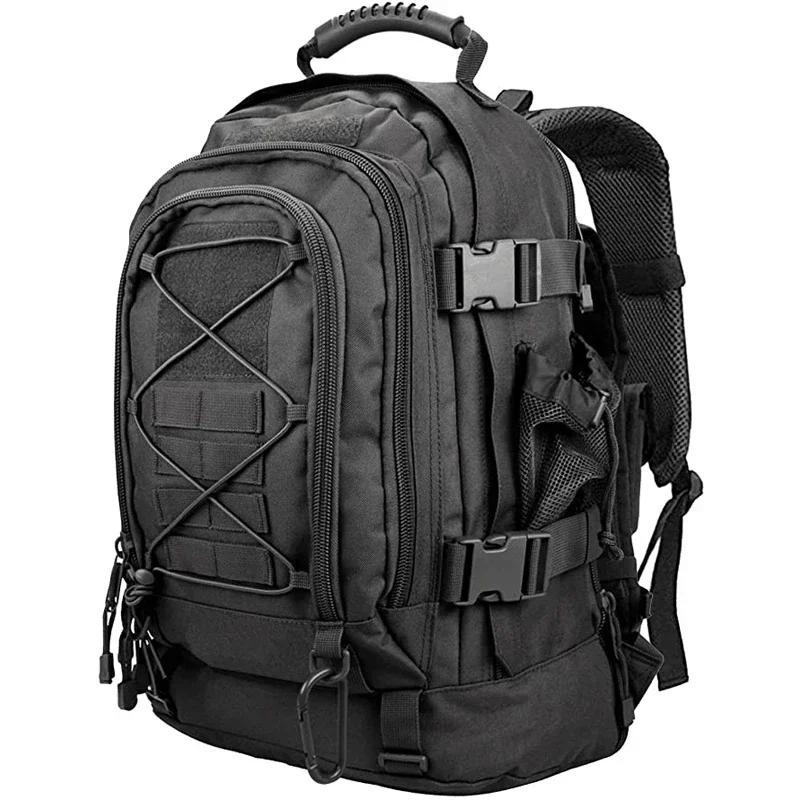Tactical Backpack for Men 60L Molle Assault Rucksack Heavy Duty Waterproof Large Capacity Bug Out Bag for Hiking Camping Hunting чёрный