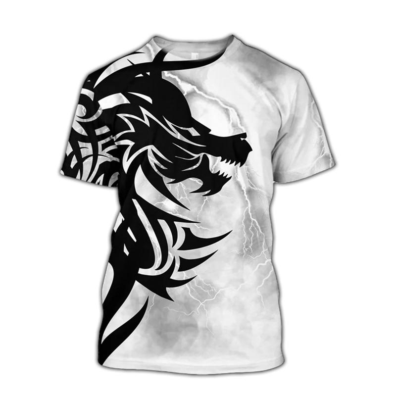 

Vintage Animal Tattoo T-shirt Men s Clothing Retro Street Harajuku Short Sleeve T Shirts 3D Printed Fashion Y2k Tee Top 2025 New S