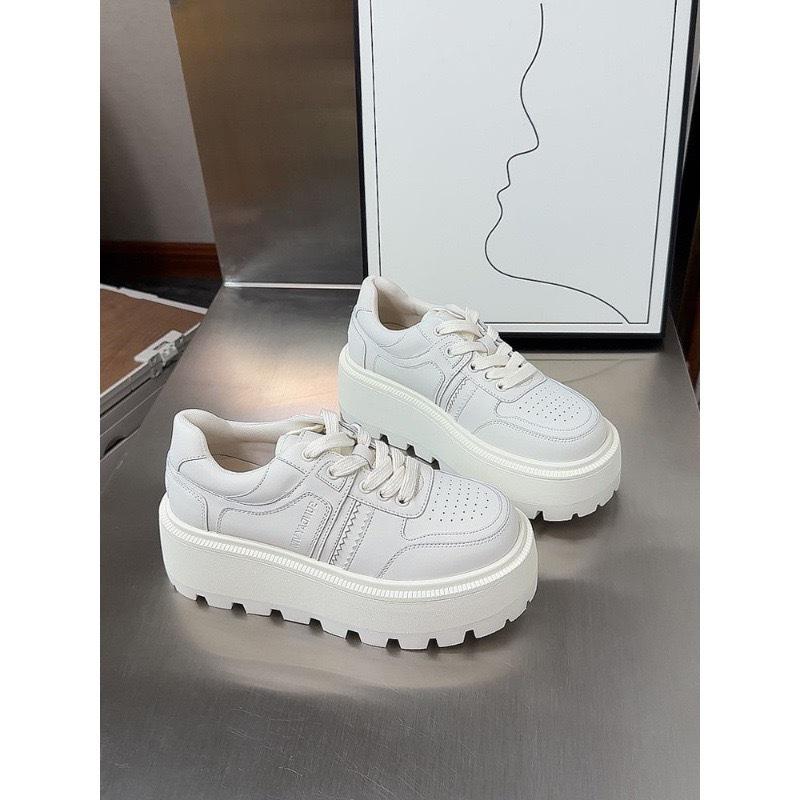 Retro Muffin Platform Shoes Women's 2025 Korean Version of the New Versatile Color Matching Height Increase Small Casual Sports Shoes