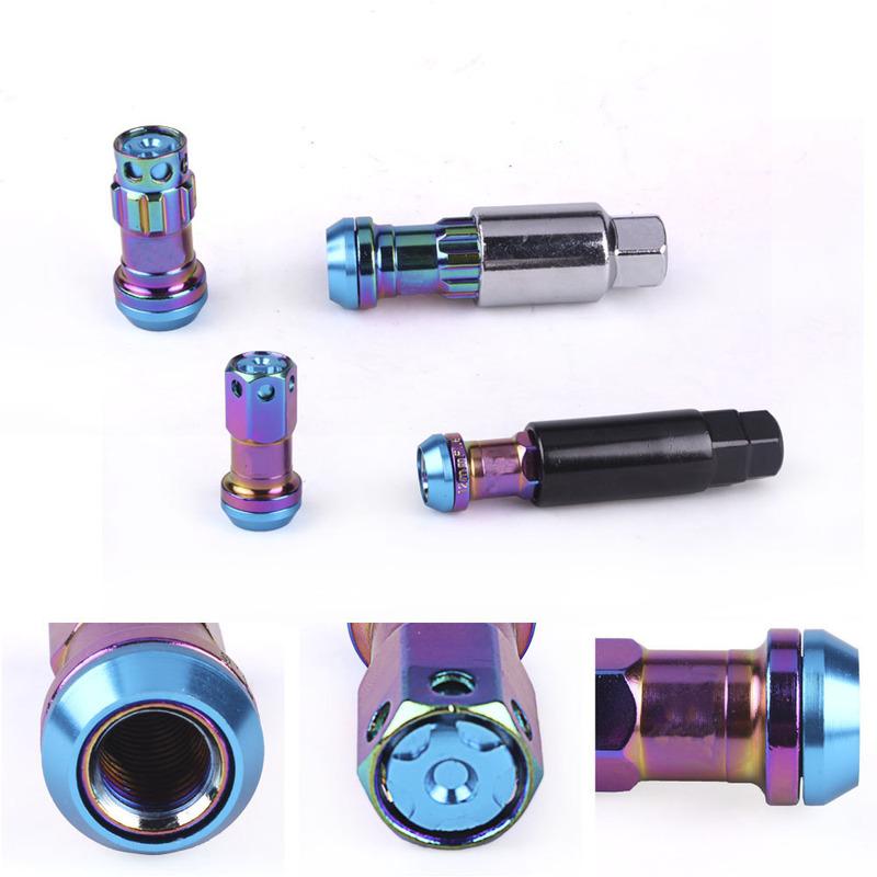 New R40 Style 44mm Wheel Nuts M12x1.5/1.25 Racing Lug Nuts 20pcs Lock Racing Lug Nuts + 2 Set Security Key