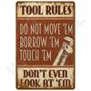 Retro Metal Sign Wall Art Mural Aesthetic Room Home Decor Items Poster Vintage Metal Plate Garage Decoration Tin Sign Plates Bar