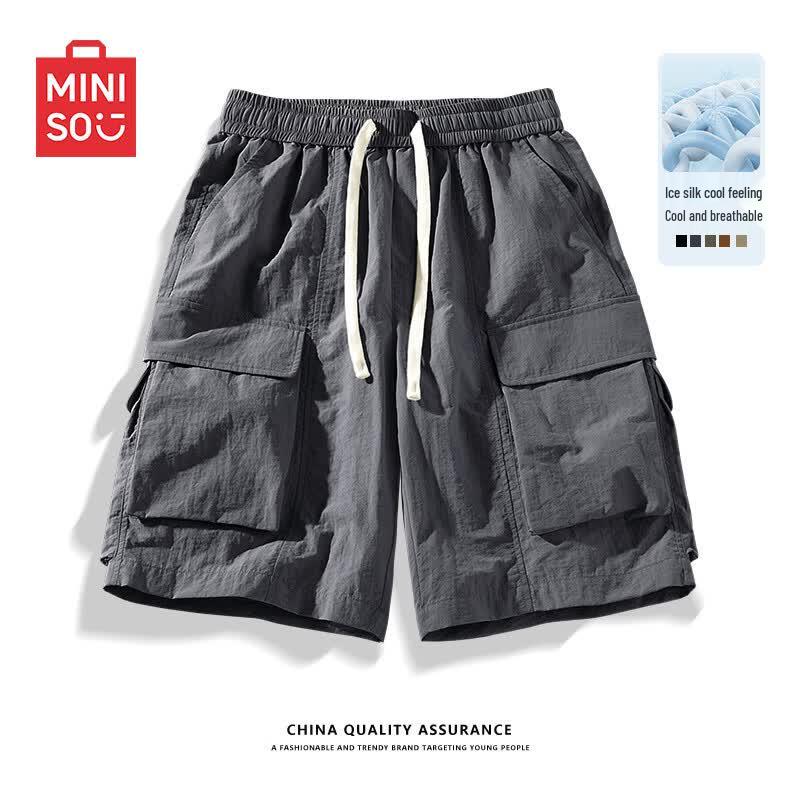 MINISO Men s Lightweight Ice-Feel Cargo Shorts L