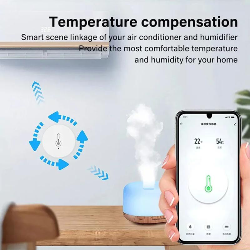 Tuya Smart Zigbee Temperature And Humidity Sensor Indoor Thermometer Monitor Work With Alexa Google Home Home Automation