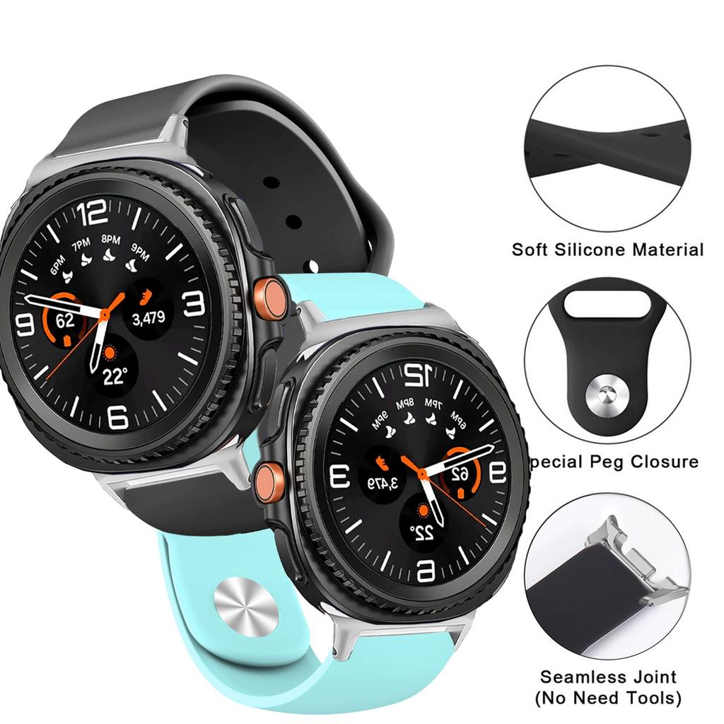 Silicone Soft For Samsung Watch 8 Strap Galaxy Watch 8 Classic Watchband Replacement Women men No Gap Galaxy Watch8 40 44 Correa