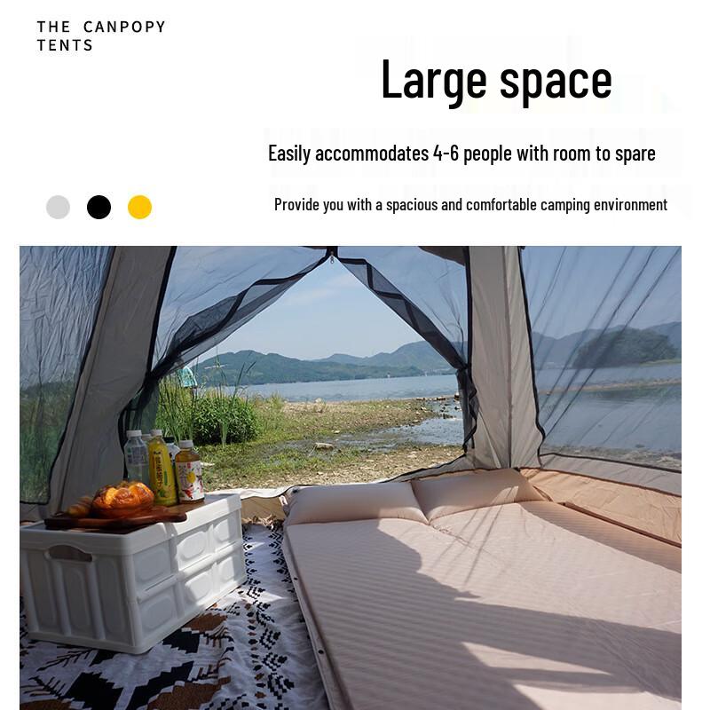 Portable Quick-Setup Outdoor Camping Tent with Tarp & Mat