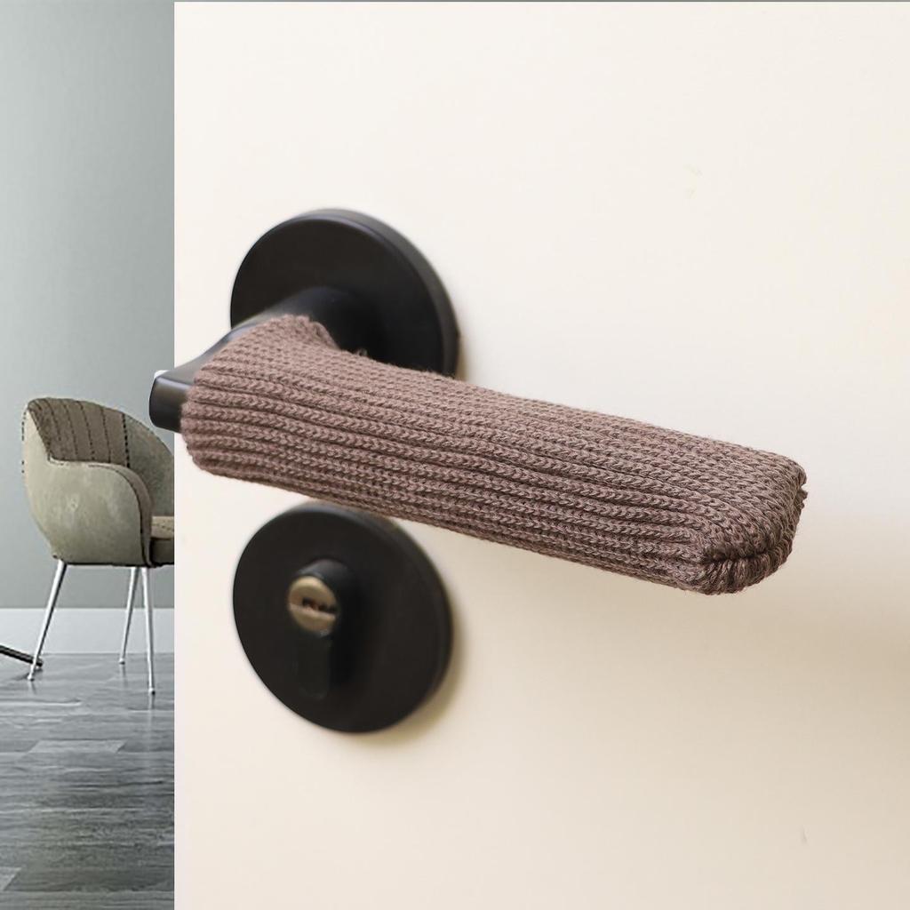 Knitted Anti-Collision Door Handle Cover - Winter Protection Sleeve for Bathroom Door Locks
