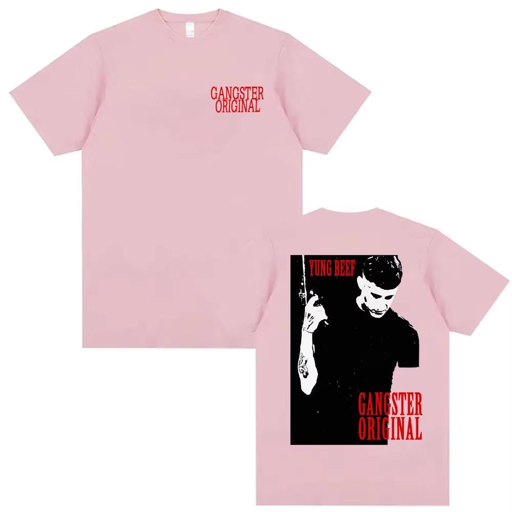 Rapper Yung Beef Ganster Original Merch T-Shirts Herren Kleidung reine Baumwolle Kurzarm Oberteil Harajuku Hip Hop High Street T-Shirt