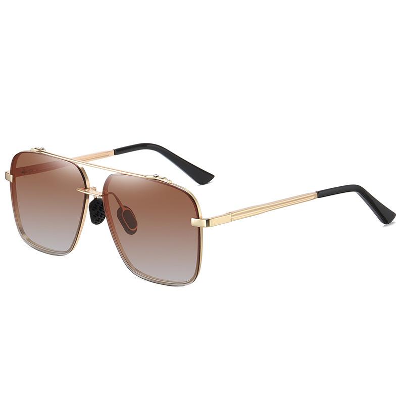 aoron Half-frame Square Sunglasses Men's Polarized Sunglasses Driving Night Vision Glasses