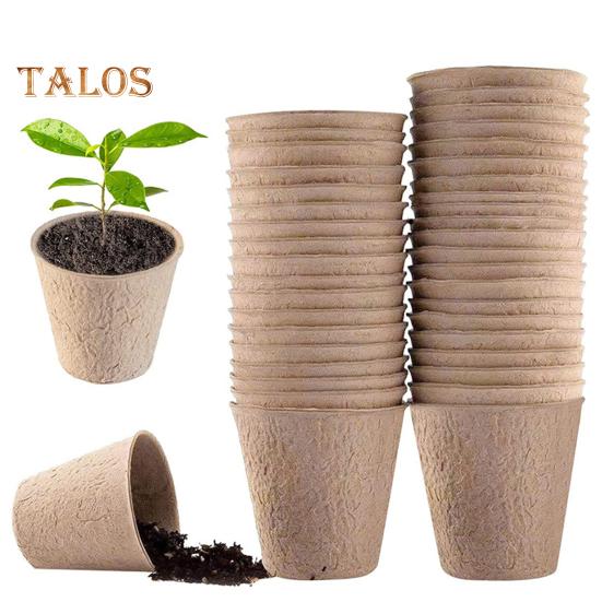 50 Pcs Seeds Starter Pots Biodegradable Plant Nursery Pots Garden Organic Planter for Transplanting Seedlings Seeds Germination