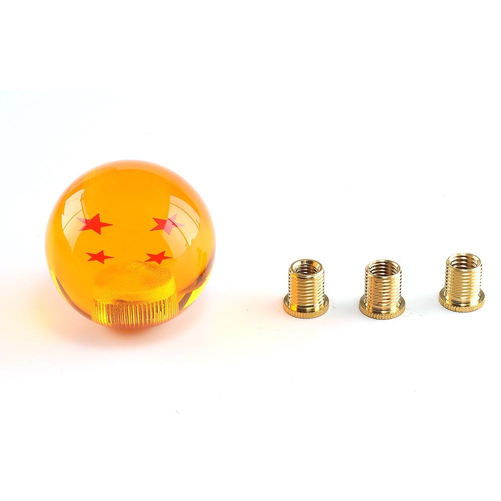 

Универсальная ручка переключения передач автомобиля, акриловая, хрустальная, с шариковой звездой, ручка переключения передач с винтовой гайкой 54 мм, оранжевая SK-1004