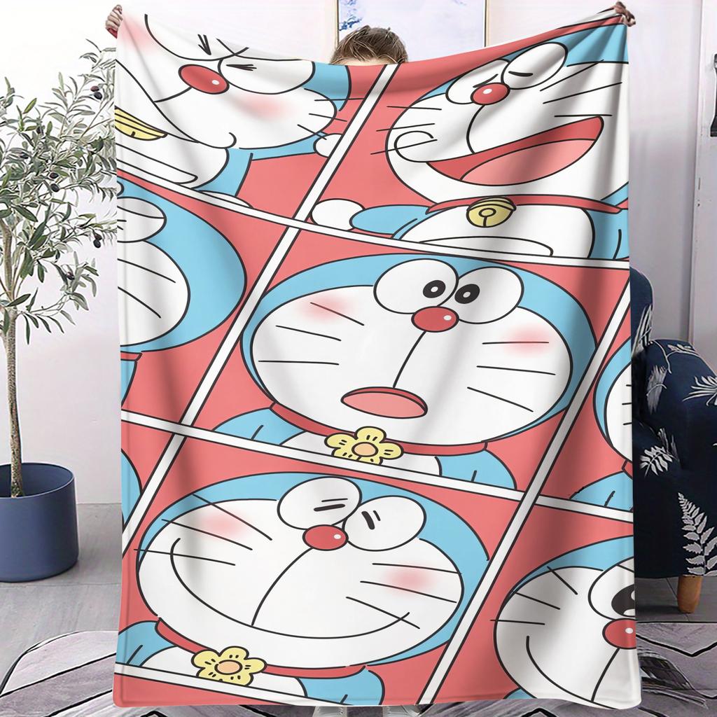 Hot Doraemon Japanese Anime Plush Small Cover Blanket Comfortable All Season Sofa Throw For Children Student Kids Birthday Gift