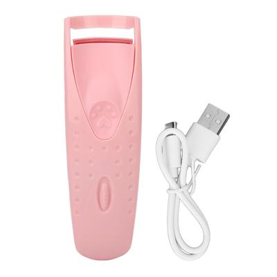 Heated Eyelash Curler Silicone Type C Charging Long Lasting Electric Eyelash Curler for Girl Pink
