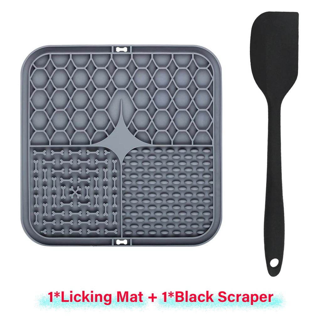 SW Pet Licking Pad Dog Cat Lick Silicone Mat Pet Slow Food Plate Feeding Bowl for Sucker Foods Training Dogs Bathing Distraction