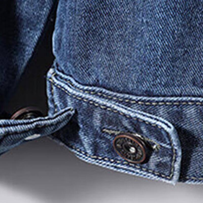 MaoRen Men's Casual Slim Fit Denim-Look Jacket