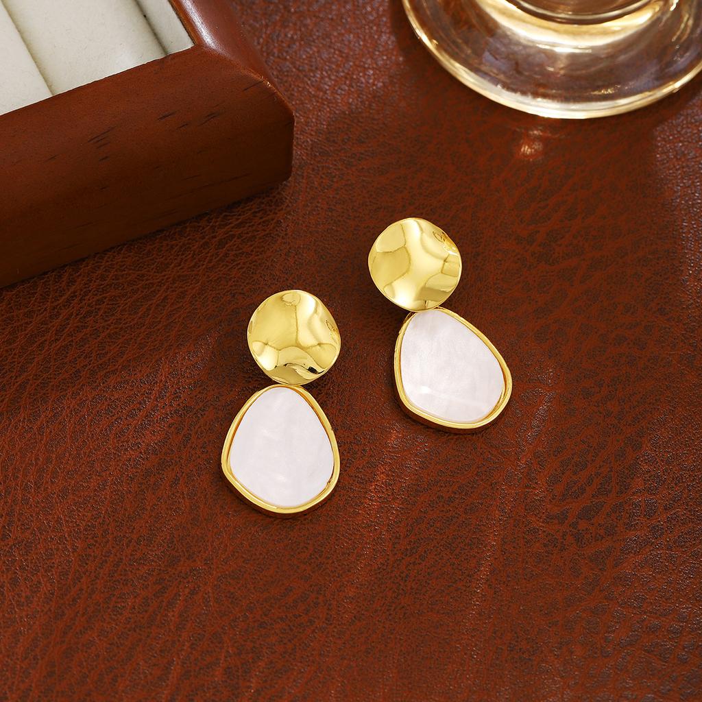 Retro Simple Sequined Irregular Earrings, Light Luxury High-End Fashion Temperament Earrings For Women