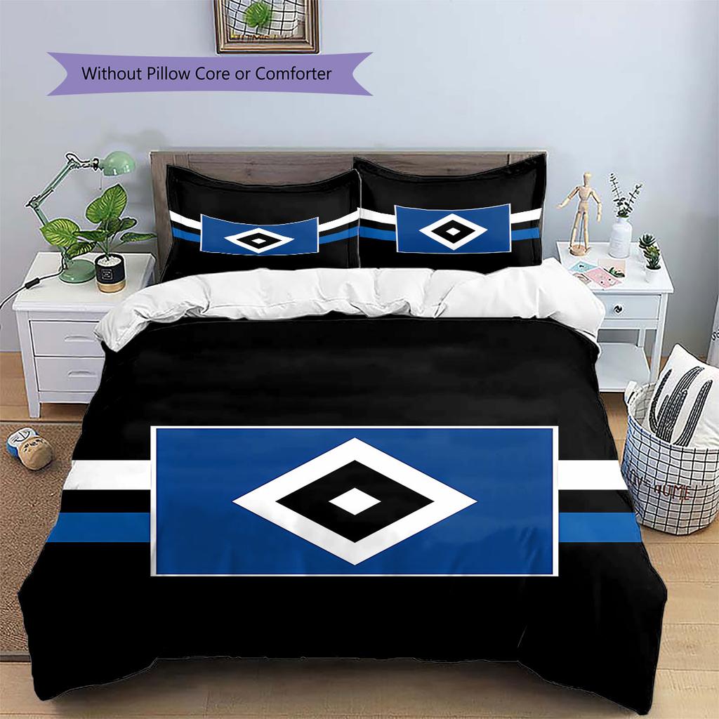 Hamburger Sportverein Pattern Bedding,Quilt Set Quilt Cover Pillowcase Home Birthday Gift(1 * Duvet Cover + 2 * Pillowcase, Without Core)