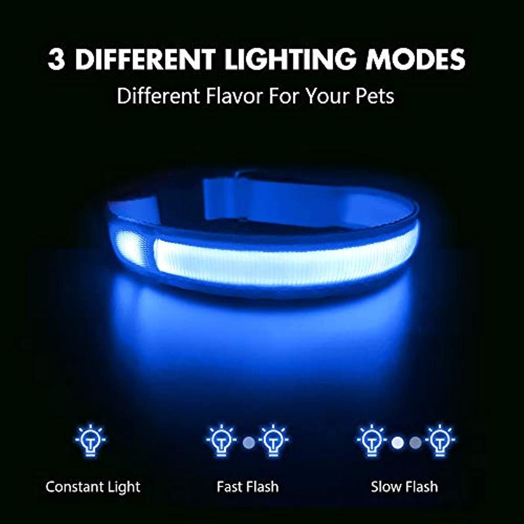 Lichtgevend hondenharnas, oplaadbaar led-hondenharnas voor puppy's en kleine tot middelgrote honden, knipperende glow in the dark hondenharnas, waterdicht voor nachtwandelen, reflecterend hondenharnas
