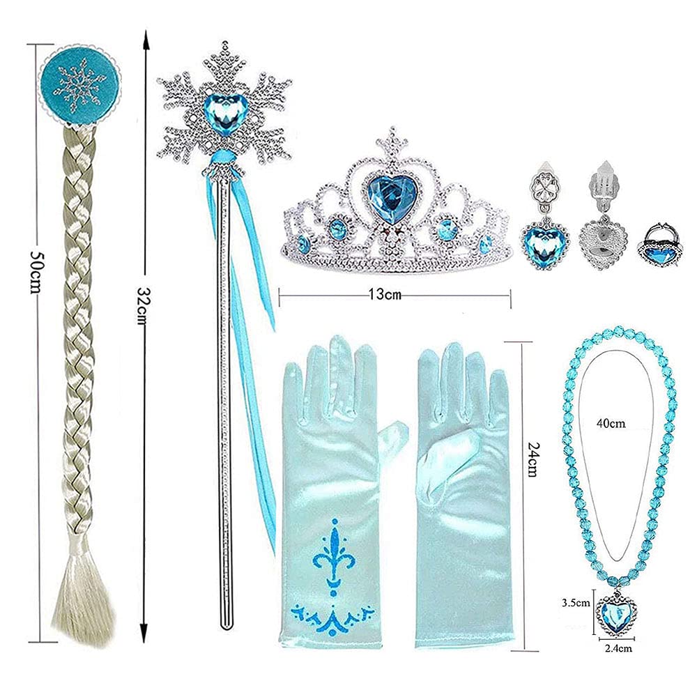 Agture Frozen Elsa Dress for Kids, Princess Costume for Girls, Perfect for Halloween, Birthdays, Parties, Shichi-Go-San, and Christmas Surprises.