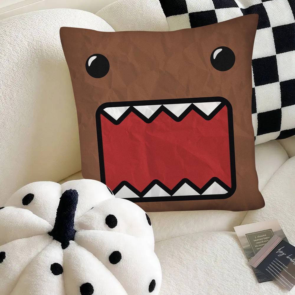 Cute Cartoon Domo-Kun Pillow Case Square Pillow Bedroom Sofa Leisure Comfort Cushion Car Home Decoration