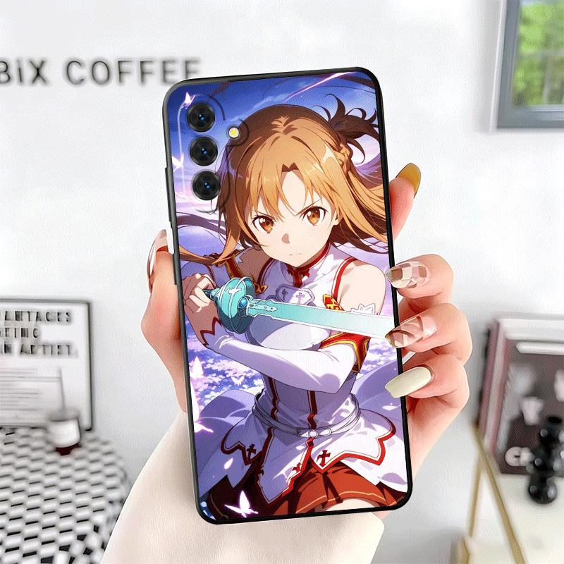 S-Sword O-Online SAO Yuuki Asuna Soft Phone Case for Samsung A17 A37 A57 A16 A26 A36 A56 A15 A25 A35 A55 A14 A24 A34 A54 A13 A23