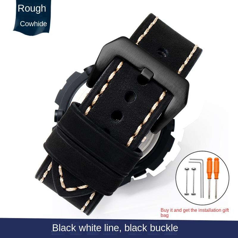 Retro Leather Watchband For Casio G-SHOCK MTG-B1000 MTG-G1000 26mm Modified MTGB1000 GST-W120L/W130L/S100/S110 Men's Watch Strap